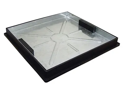 Recessed Manhole Cover With Frame 450x450x46mm Square To Round Locked And Sealed • £84.95