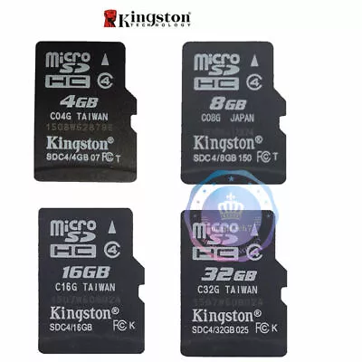 Kingston Micro SD SDHC 4GB/8GB/16GB/32GB TF Flash C4 Memory Card F Phone Genuine • $4.55