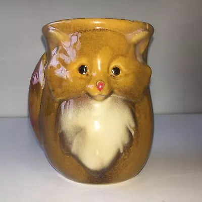 Gift Craft Orange Fox Handwarmer Mug Ring Tail Microwave & Dishwasher Safe 15 Oz • $8.40