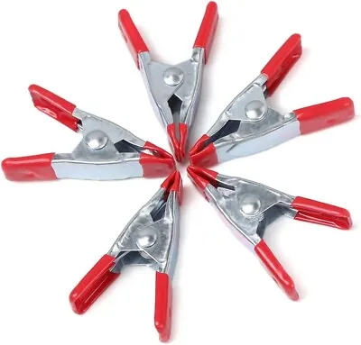 4'' Large Market Stall Durable Metal Spring Clamps Clips With Rubber Grip • £3.99