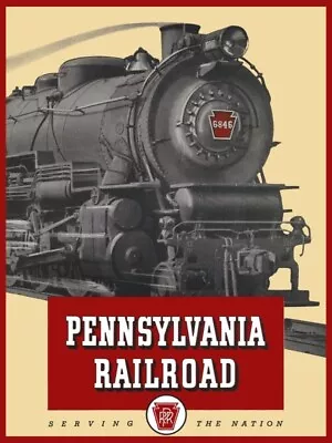 1942 Pennsylvania Railroad NEW Metal Sign: Locomotive No. 6846 Comin' At Ya! • $19.88