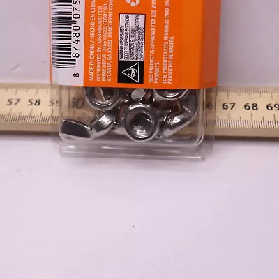 (10-Pk) Everbilt Wing Nut Stainless Steel 3/8 -16 566143 • $1.98