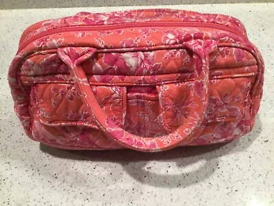 Vera Bradley Pink Floral Bag In Retired Pattern Hope Toile Zippered Handbag • $14.95