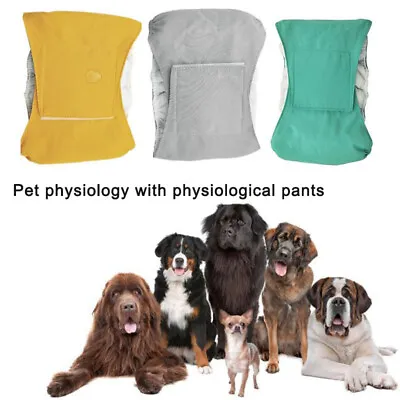 £9.59 • Buy Reusable Male Dog Pet Nappy Diapers Belly Wrap Band Sanitary Pant Underpant S-XL