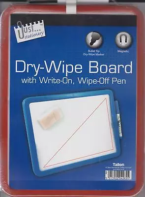 A4 Magnetic Backed Dry Wipe Board With Write On Wipe Of Pen Memo Note Board • £3.29