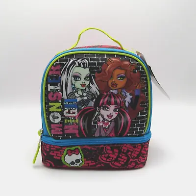 2014 Monster High Dual Compartment Insulated Dome Lunch Bag Bnwt • $34.97