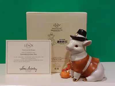 LENOX THANKSGIVING PIG Autumn Harvest Sculpture -- -- -- -- NEW In BOX With COA • $59.95