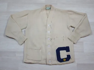 Vintage Imperial Official Award School Letter  C  Sweater Men's (38) 1950's Wool • $49.50