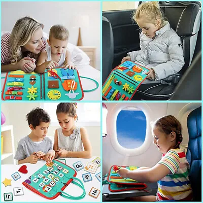 Plane Folding Felt Gift Sensory Toddler Busy Board Montessori Toy Car Travel • £17.10