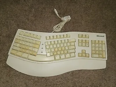 Vintage Microsoft Natural Corded Vtg Keyboard Works Great • $31