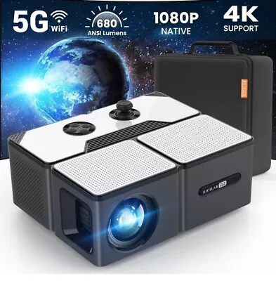 Projector With WiFi 5G Mini 1080P/ 4K Support Portable Home Theater • $49.95