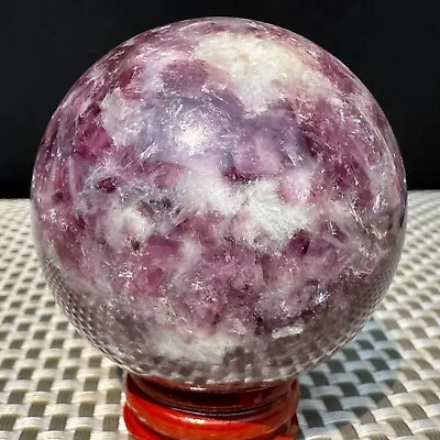 266G RARE ! Marvelous Lepidolite Purple Mica Globe Reiki Crystal Sphere Ball • $0.99