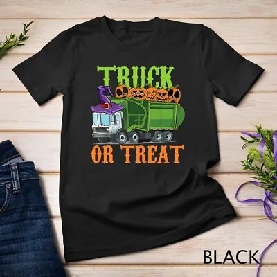 Garbage Truck Pumpkins Toddler Baby Boys Halloween Kids T-Shirt Unisex T-shirt • $16.99