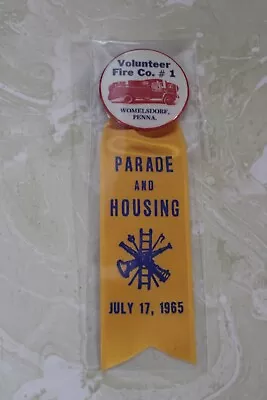 Vtg. Badge From Parade And Housing Volunteer Fire Co. #1 Womelsdorf Pa. 1965 • $18