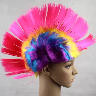 Rainbow Mohawk Wig For Carnival And Cosplay (Random Color) • $10.62