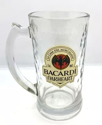 Bacardi Oakheart Rum Clear Glass Mug Stein Rare Collectable Gift • $25