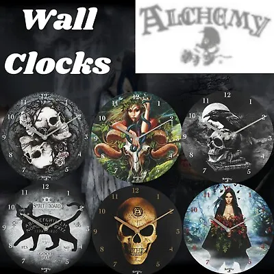 £11.99 • Buy Alchemy Of London Black Gothic Wooden Round Wall Clock Clocks Wiccan Witch Gift