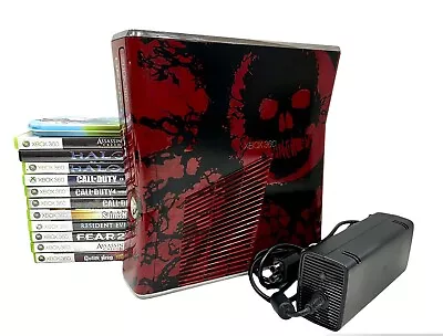 Microsoft Xbox 360 Gears Of War 3 Limited Edition 320GB Red & Black Console/Game • $90