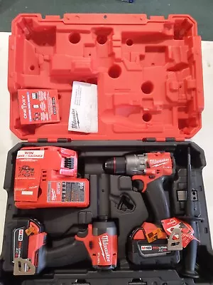 Milwaukee 3697-22 M18 FUEL 18V 2-Tool Combo Kit Hammer Drill & Impact Driver P48 • $324.99