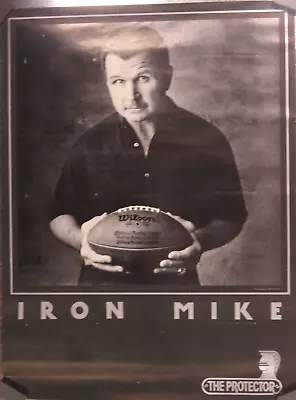 Vintage Chicago Bears Iron Mike Ditka The Protector Poster 1980s 18x24 • $24.95