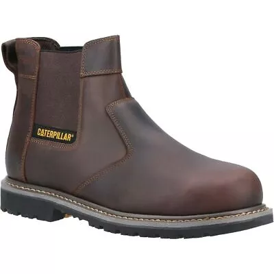 Mens Caterpillar PowerPlant Dealer Steel Toe Safety Pull On Boots Sizes 6 To 13 • £62.99