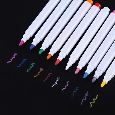 12 Colors Liquid Chalk Pens Marker Glass Windows Blackboard Plastic Pen Pencil • £3.21