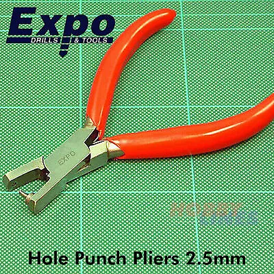 Hole Punch Pliers 2.5mm Plastic & Leather Expo Tools Stainless Steel 74306 • £6.25