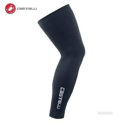 Castelli PRO SEAMLESS Mid-Season Cycling Leg Warmers : SAVILE BLUE - One Pair • $44.95