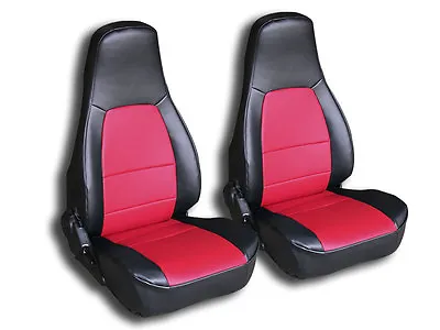 Iggee Custom Fit 2 Front Seat Covers For Mazda Miata 1990-1997 Black/red • $159