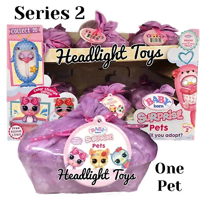 1 BABY BORN Series 2 Mystery Surprise Pet Swaddle Color Change Towel Bathtub NEW • $32.17