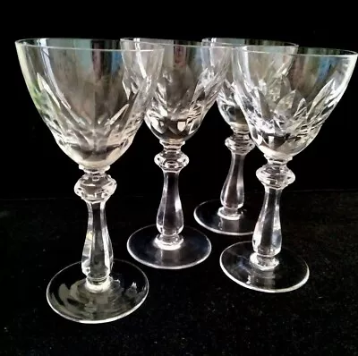 $27.99 • Buy Set Of 4 VAL ST LAMBERT Crystal Vas24 Pattern Cordial Glasses
