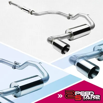 Stainless Steel Catback Exhaust Muffler 4 Rolled Tip For 88-91 Honda Crx Cr-x Ed • $177.98