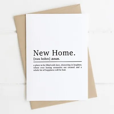 £3 • Buy New Home Definition Congratulations Card New House Housewarming Cards For Friend