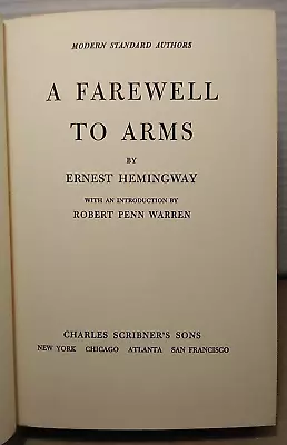 Ernest Hemingway - A FAREWELL TO ARMS - Vintage Hardcover • $9.71