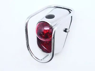 Bicycle Rear LED Tail Lights - Chrome Old School Vintage Classic Tour WO/Battery • $18.99