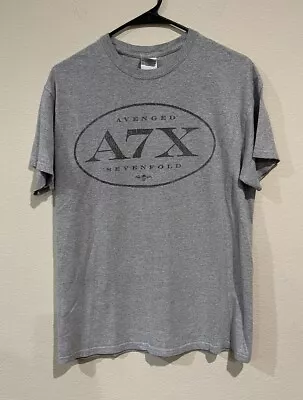 Vtg 2014 Avenged Sevenfold A7X Skull T Shirt Men’s Medium Gray Y2K Metal Rare • $29.95