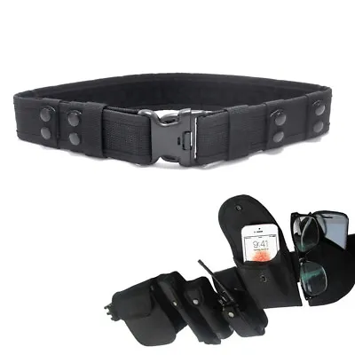 £6.99 • Buy Heavy Duty Security Guard Paramedic Army Police Utility Belt Quick Release Black