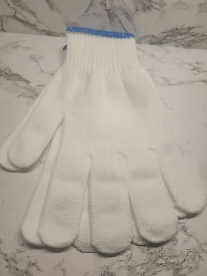 White Cotton Polyester Blend String Knit Gardening Mechanic Handling Work Gloves • $5.95