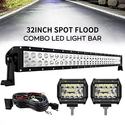 32inch LED Light Bar Spot Flood Combo Work Offroad SUV Boat Driving ATV 4WD 30'' • $58.89