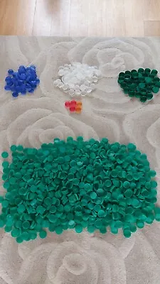 1000+ Plastic Milk Bottle Tops Lids Caps For Kids' Arts & Craft School Etc • £22