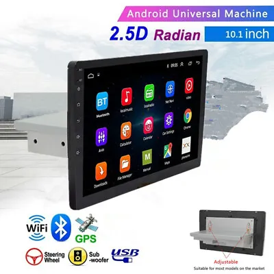 10.1 Inch Touch Screen Android 1 Din Car 1+16GB Stereo Radio GPS Wifi Navigation • $141.01