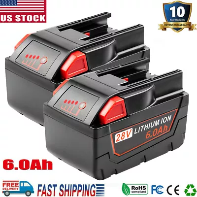 For MILWAUKEE For M28 For V28 6.0Ah Lithium Battery 48-11-2830 48-59-2819 LED • $100.99