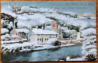Millers Dale 1905 Near Buxton Christmas Postcard Bendall Berkeley Smith Clayton • £1.99