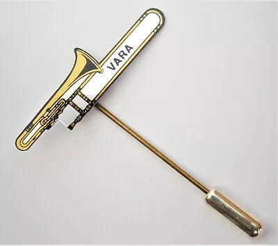 $6.72 • Buy E323a) Vintage Vara Trombone Radio Studio Dutch Tie Lapel Stick Pin Badge