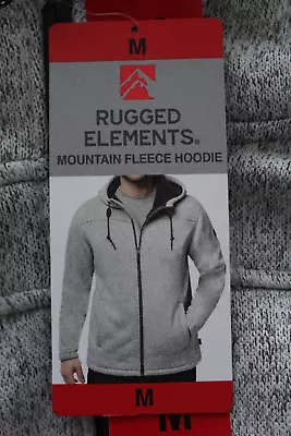 NWT * Rugged Elements Men's Mountain Fleece-Lined Hoodie Full-Zip Faux Fur Back • $23.95