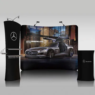 10ft Curved Tension Fabric Trade Show Display Pop Up Banner Booth Expro #8 • $488