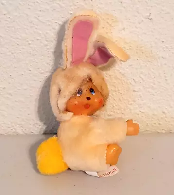 Vintage Monchichi Bunny Rabbit Clip On Hugger Plush 4.5  • $5.99