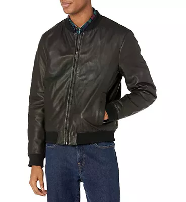 Cole Haan Men's Leather Varsity Jacket • $299