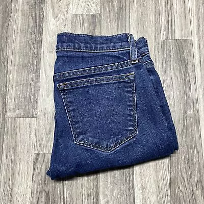 J.CREW 8  Toothpick Skinny Leg Dark Wash Blue Denim Jeans Women's Size 26 • $9.25