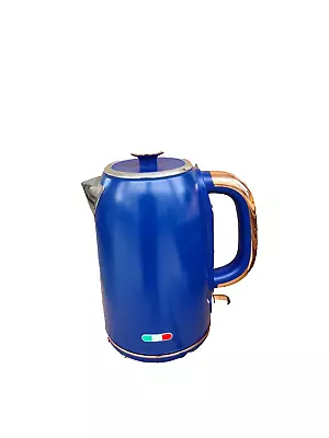 Vintage Electric Kettle Copper Blue 1.7L Stainless Steel Auto OFF -REFURBISHED • $49.99